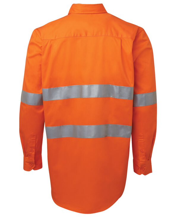 JB's Hi Vis (D+N) Close Front L/S 190g Work Shirt - Image 4