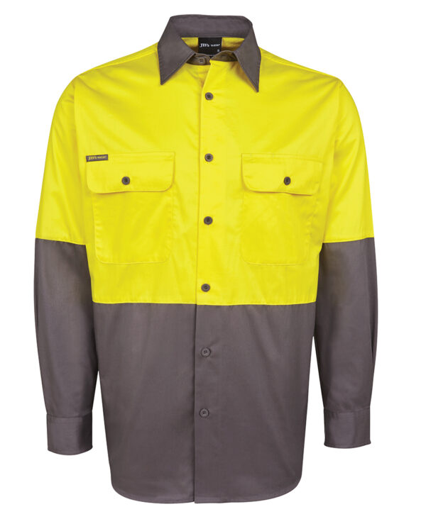 JB's Hi Vis L/S 150G Work Shirt - Image 7