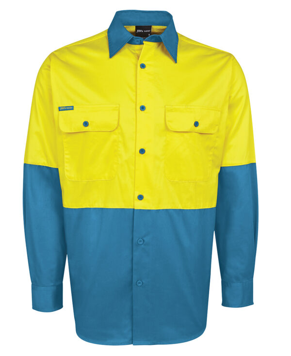 JB's Hi Vis L/S 150G Work Shirt - Image 9