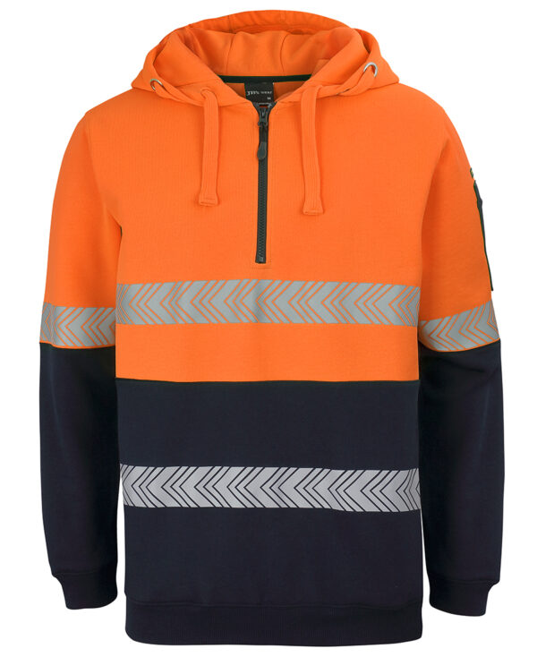 JB's Hi Vis (D+N) 1/2 Zip Segmented Tape Hoodie - Image 3