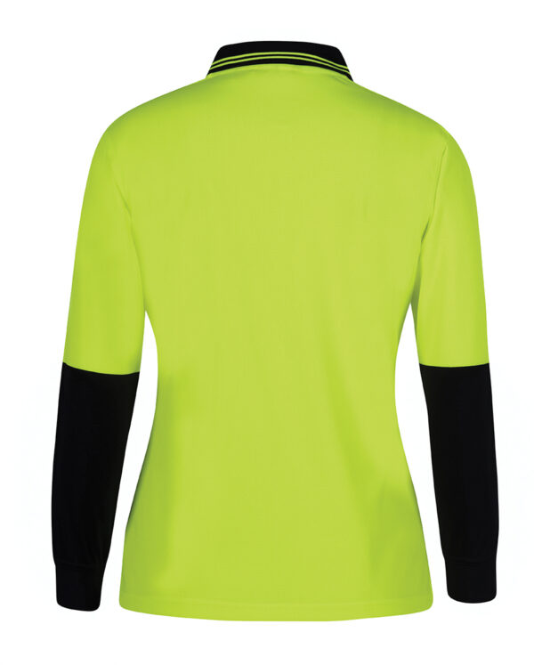 JB's Ladies Hi Vis L/S Comfort Polo - Image 4