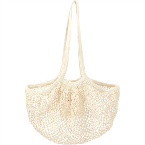 Riviera Cotton Mesh Market Bag w/ Zippered Pouch - Image 3