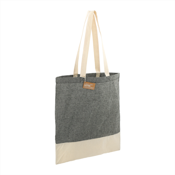 Split Recycled 150ml Cotton Twill Convention Tote - Image 4