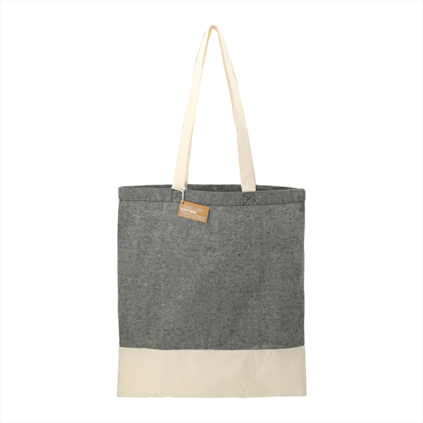 Split Recycled 150ml Cotton Twill Convention Tote - Image 5