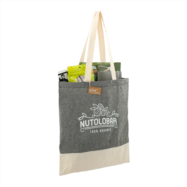 Split Recycled 150ml Cotton Twill Convention Tote - Image 7