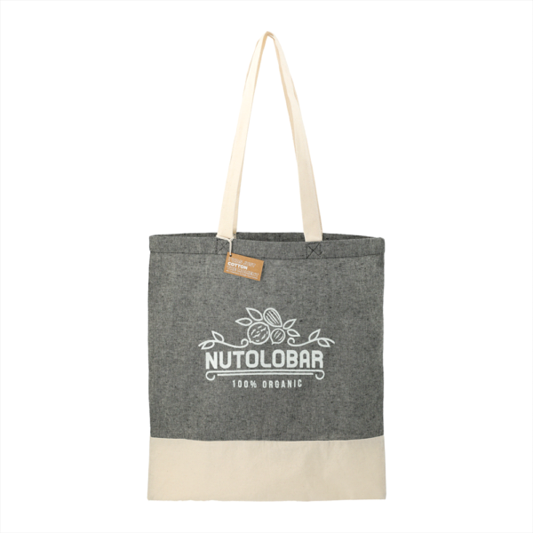 Split Recycled 150ml Cotton Twill Convention Tote - Image 8