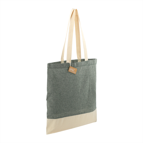 Split Recycled 150ml Cotton Twill Convention Tote - Image 10