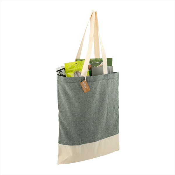 Split Recycled 150ml Cotton Twill Convention Tote - Image 11