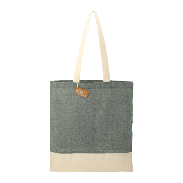 Split Recycled 150ml Cotton Twill Convention Tote - Image 12