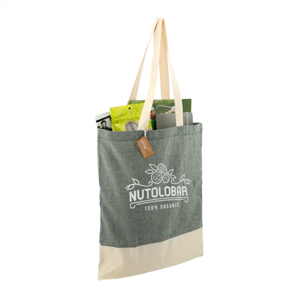 Split Recycled 150ml Cotton Twill Convention Tote - Image 13