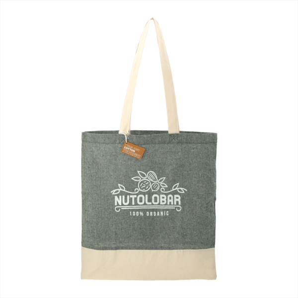 Split Recycled 150ml Cotton Twill Convention Tote - Image 14