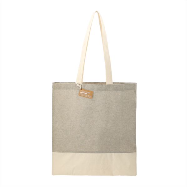 Split Recycled 150ml Cotton Twill Convention Tote - Image 15