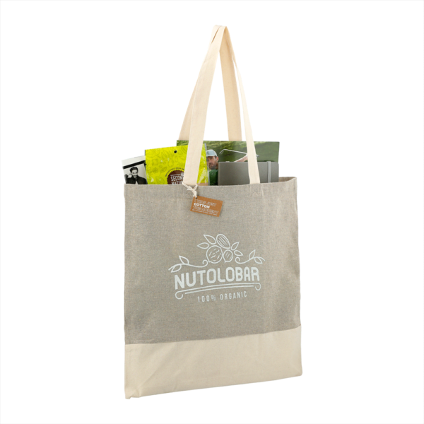 Split Recycled 150ml Cotton Twill Convention Tote - Image 16
