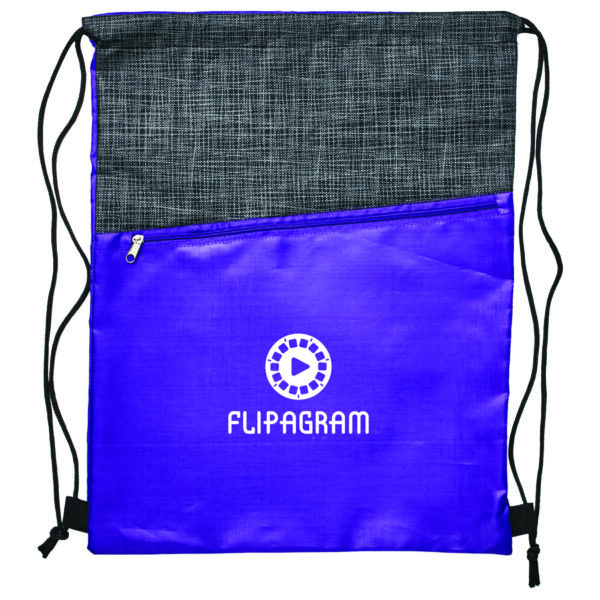 Crosshatch Drawstring Bag - Image 5