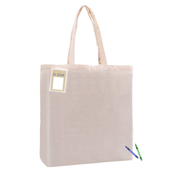 Colouring Calico Bag with Gusset - Image 2