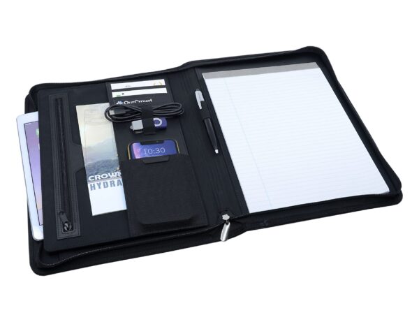 Bradford A4 Leather Zip Portfolio - Image 4