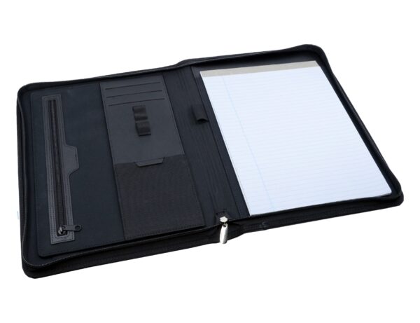 Bradford A4 Leather Zip Portfolio - Image 3