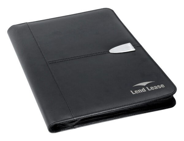 Bradford A4 Leather Zip Portfolio - Image 2