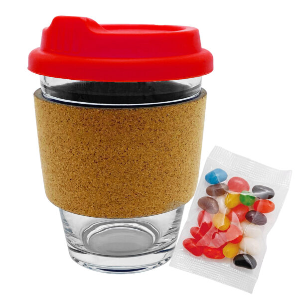 Jelly Bean In Cork Band Glass Coffee Cup - Image 6