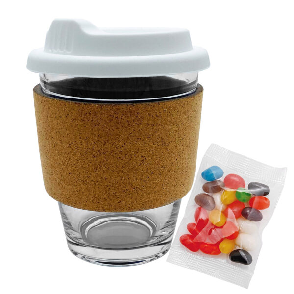 Jelly Bean In Cork Band Glass Coffee Cup - Image 7