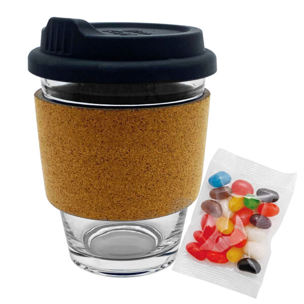 Jelly Bean In Cork Band Glass Coffee Cup - Image 8