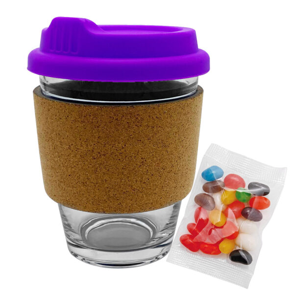 Jelly Bean In Cork Band Glass Coffee Cup - Image 9
