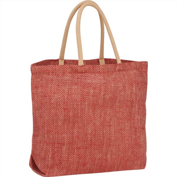 Herringbone Jute Tote 29L - Image 2