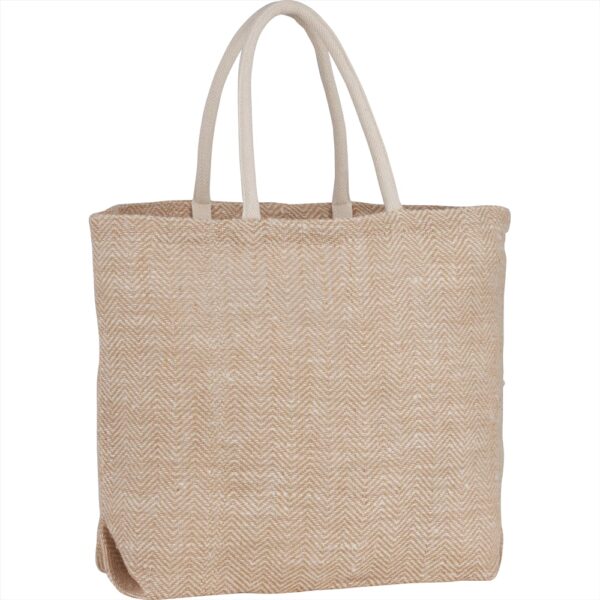 Herringbone Jute Tote 29L - Image 5