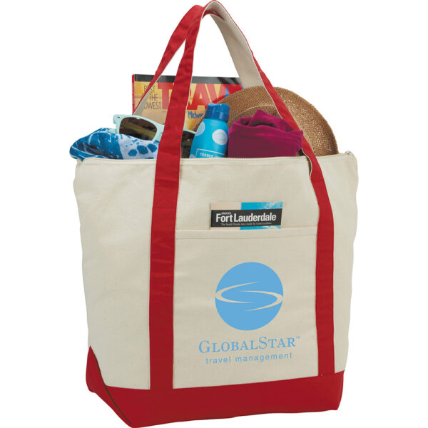 Zippered Cotton Tote 37L - Image 8