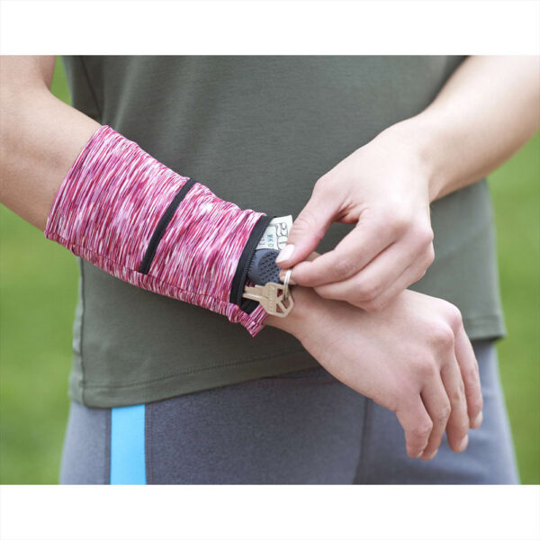 Cooling Heathered Wrist Band with Pocket - Image 7