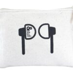 Calico Earphone Pouch 12.5cm x 17cm