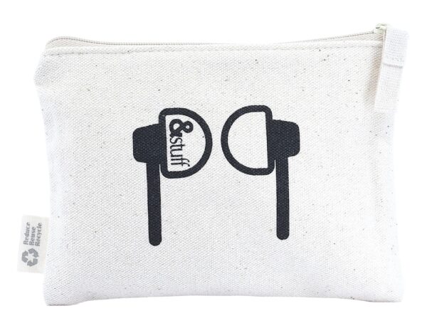 Calico Earphone Pouch 12.5cm x 17cm