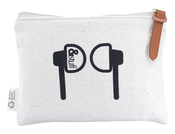 Calico Earphone Pouch 12.5cm x 17cm - Image 2