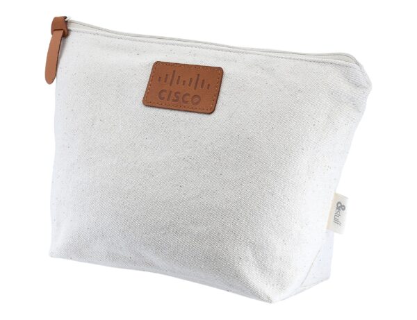 Calico Toiletry/Makeup Bag 17x27x8.5cm - Image 3