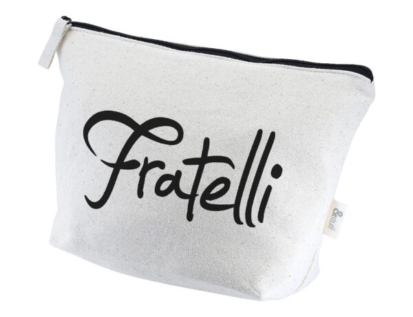 Calico Toiletry/Makeup Bag 17x27x8.5cm - Image 6