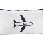 Calico Travel Pouch 12.5cm x 24.5cm