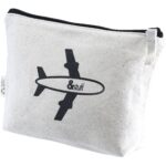 Calico Travel Pouch 14.5cm x22.5cm x5cm