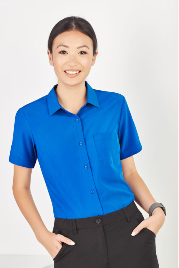 Womens Florence Plain Short Sleeve Shirt - Image 14