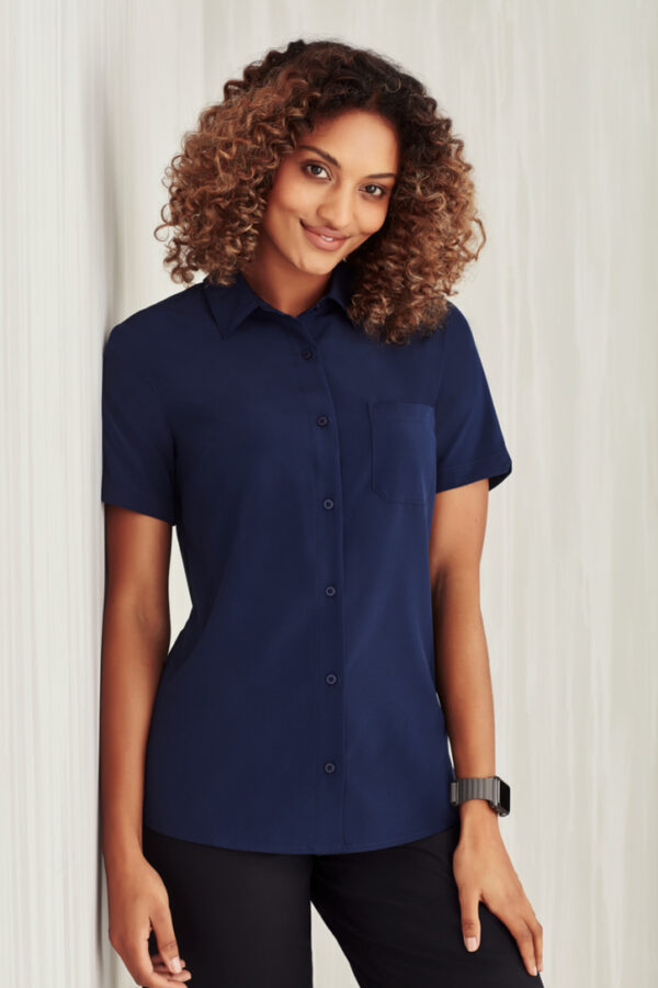 Womens Florence Plain Short Sleeve Shirt - Image 26