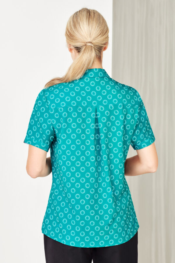 Womens Florence Daisy Print Short Sleeve Shirt - Image 9