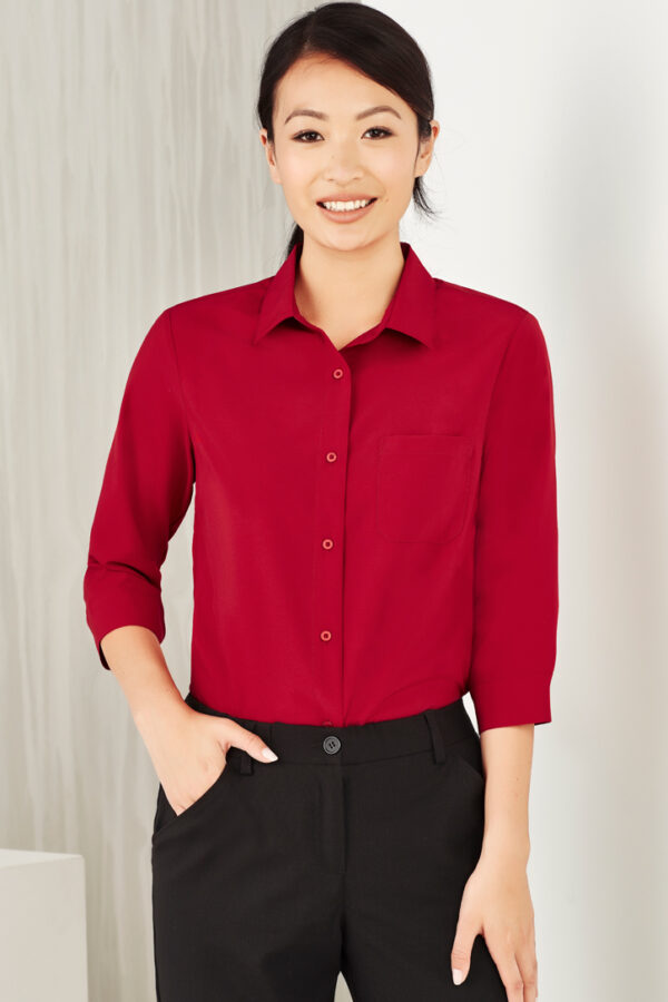 Womens Florence Plain 3/4 Sleeve Shirt - Image 13