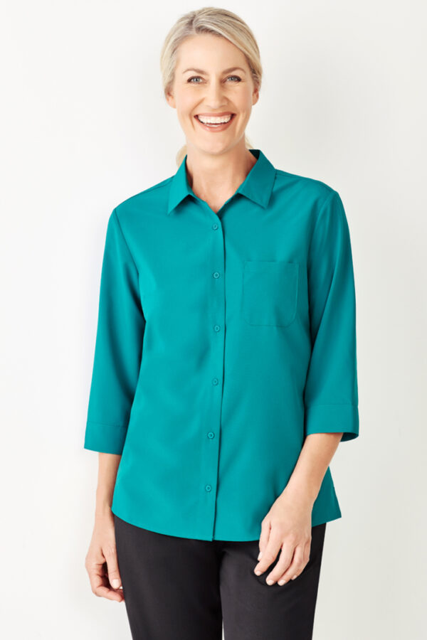 Womens Florence Plain 3/4 Sleeve Shirt - Image 9