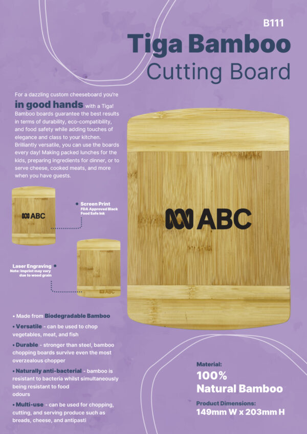 Tiga Bamboo Cutting Board - Image 4