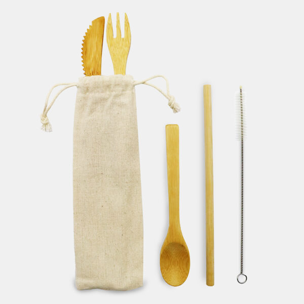 Adair Bamboo Cutlery Set - Image 2