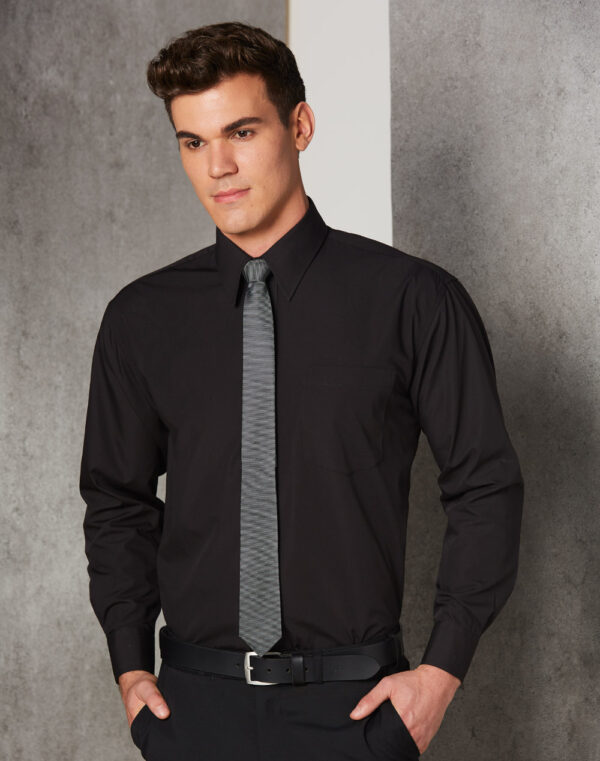 Men's Poplin Long Sleeve Business Shirt