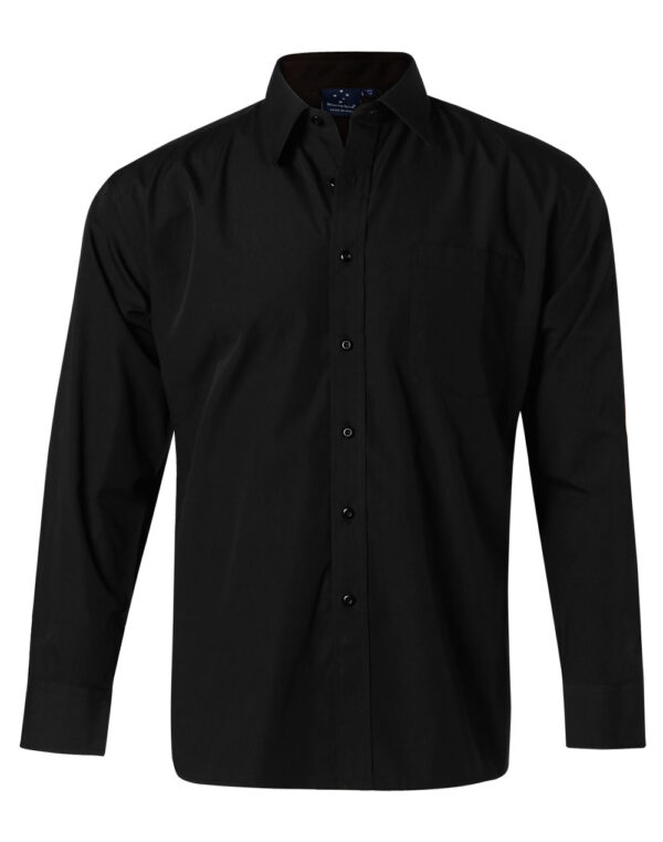 Men's Poplin Long Sleeve Business Shirt - Image 3