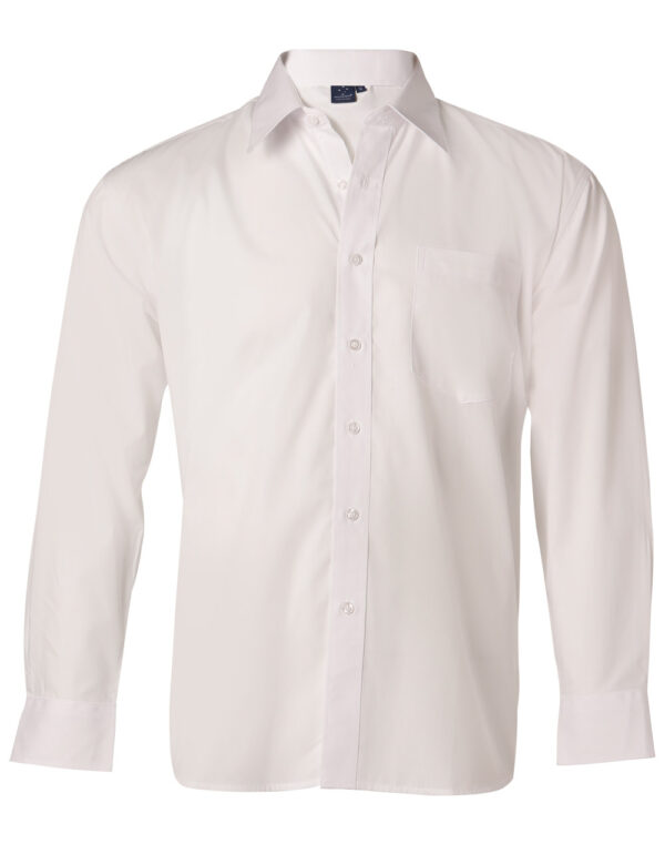 Men's Poplin Long Sleeve Business Shirt - Image 4
