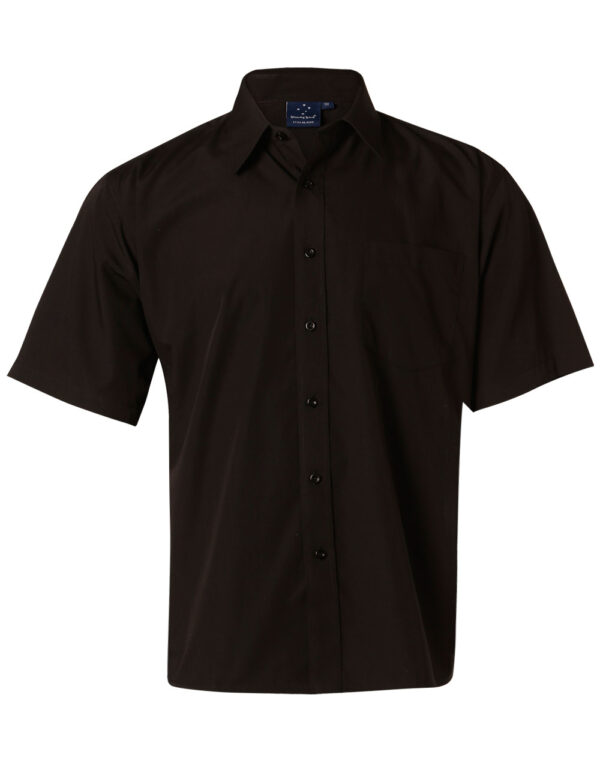 Men's Poplin Short Sleeve Business Shirt - Image 3