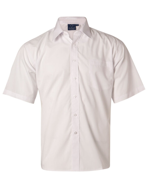 Men's Poplin Short Sleeve Business Shirt - Image 4