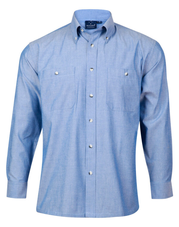 Men's Chambray Long Sleeve - Image 3